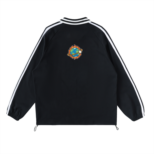 EARTH FLAMES COLLAR SWEATSHIRT
