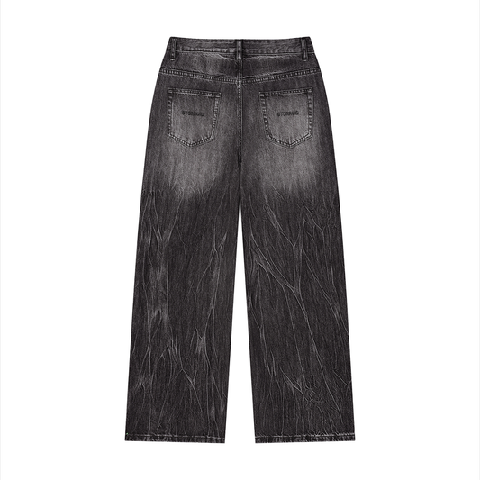 Storavio Vintage Wash Wide Leg Jeans
