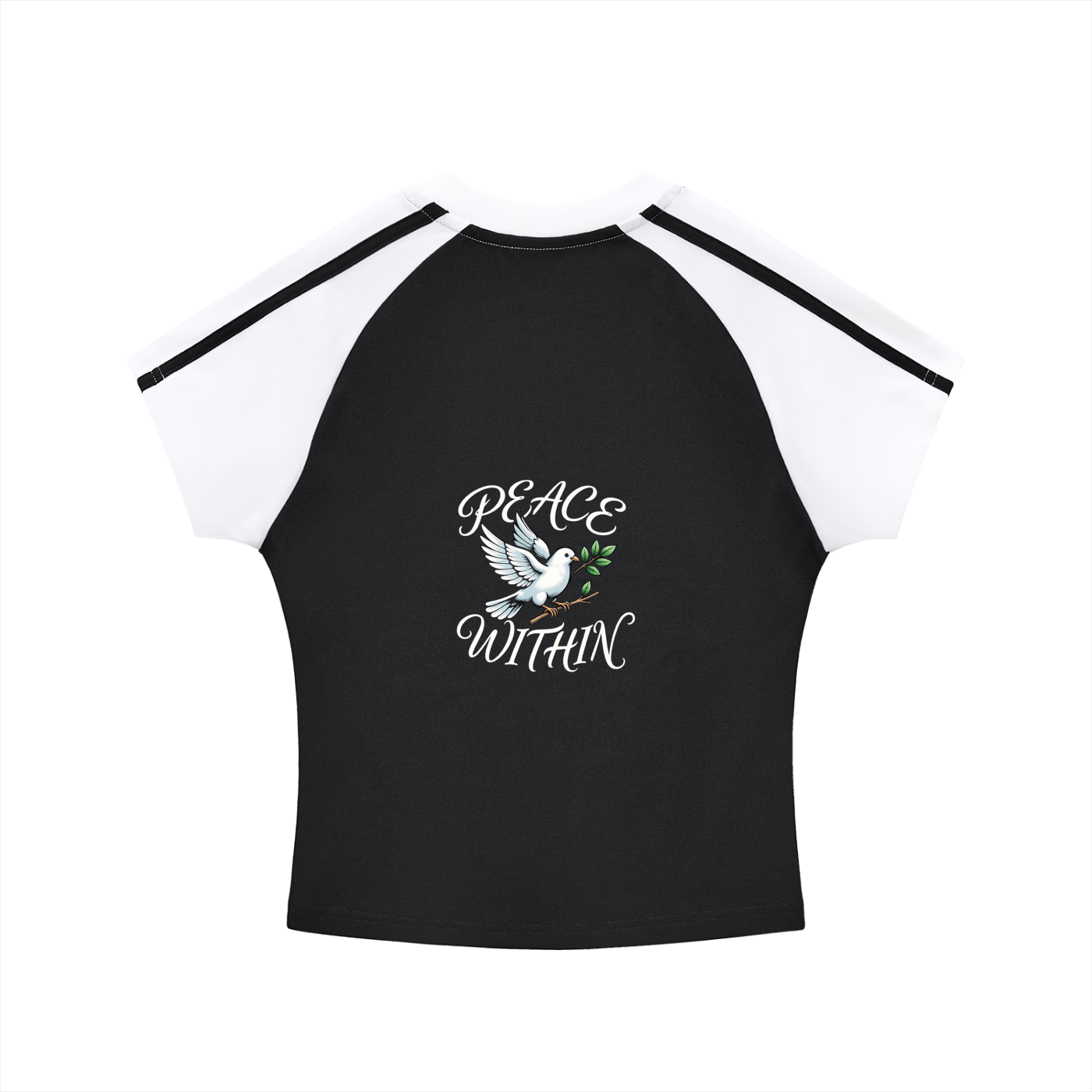 Contrast Stripes Bodycon Raglan Sleeve T-Shirt