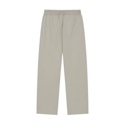 Storavio Solid Color Straight-Leg Sweatpants (Oat Gray)