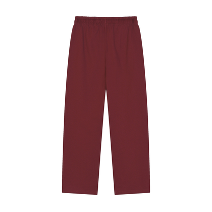 Storavio Solid Color Straight-Leg Sweatpants (Oat Gray)