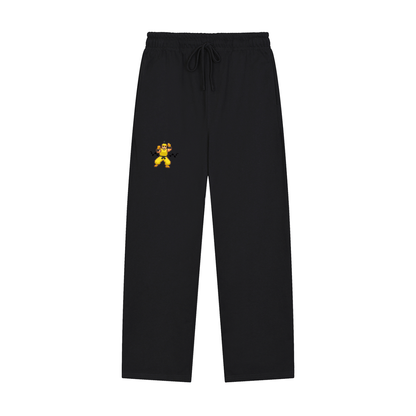 Storavio Solid Color Straight-Leg Sweatpants
