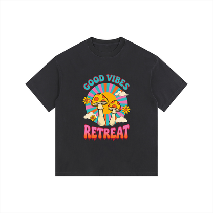 Storavio Vintage Washed Oversized Cotton T-Shirt (Black)