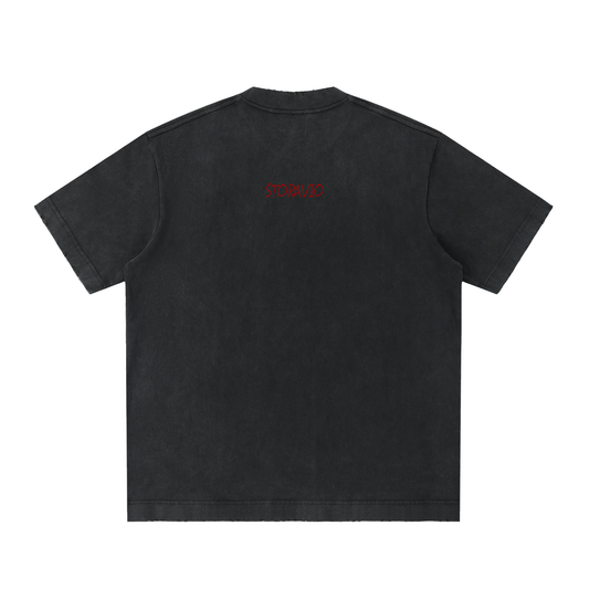 Heavyweight Vintage Washed Frayed T-Shirt