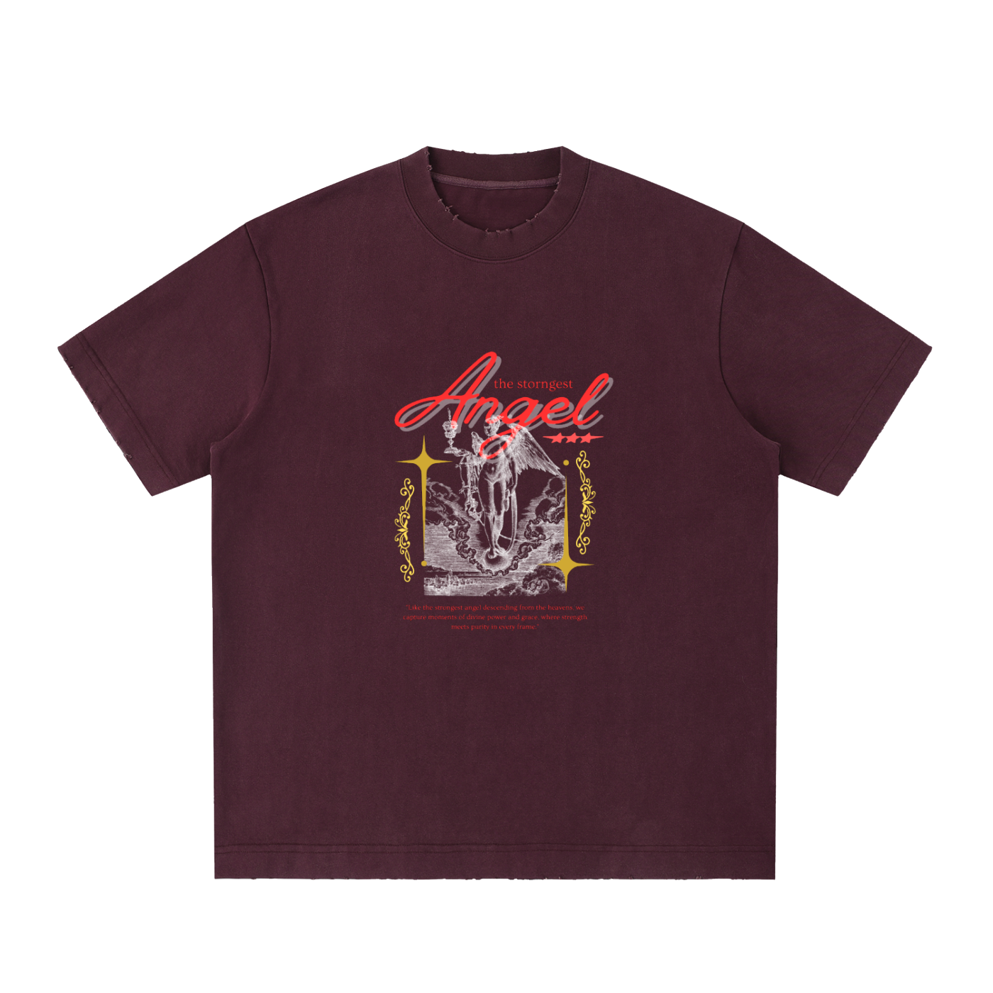 Heavyweight Vintage Washed Frayed T-Shirt