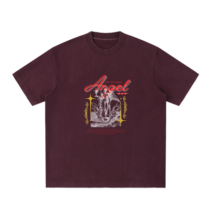 Heavyweight Vintage Washed Frayed T-Shirt