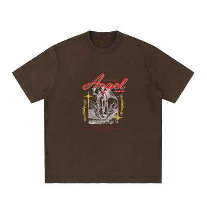 Heavyweight Vintage Washed Frayed T-Shirt