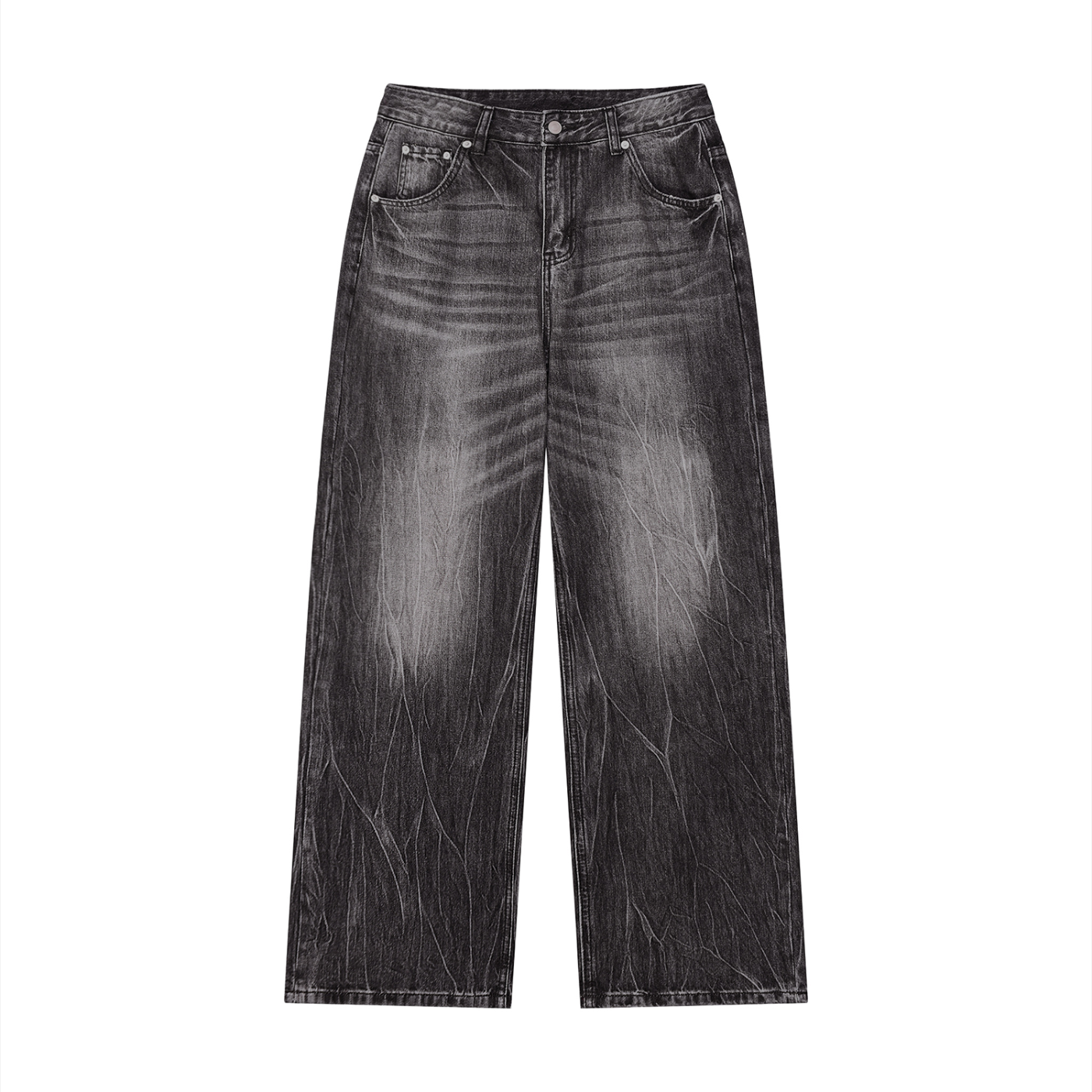 Storavio Vintage Wash Wide Leg Jeans