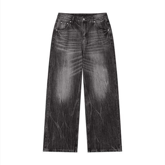 Storavio Vintage Wash Wide Leg Jeans