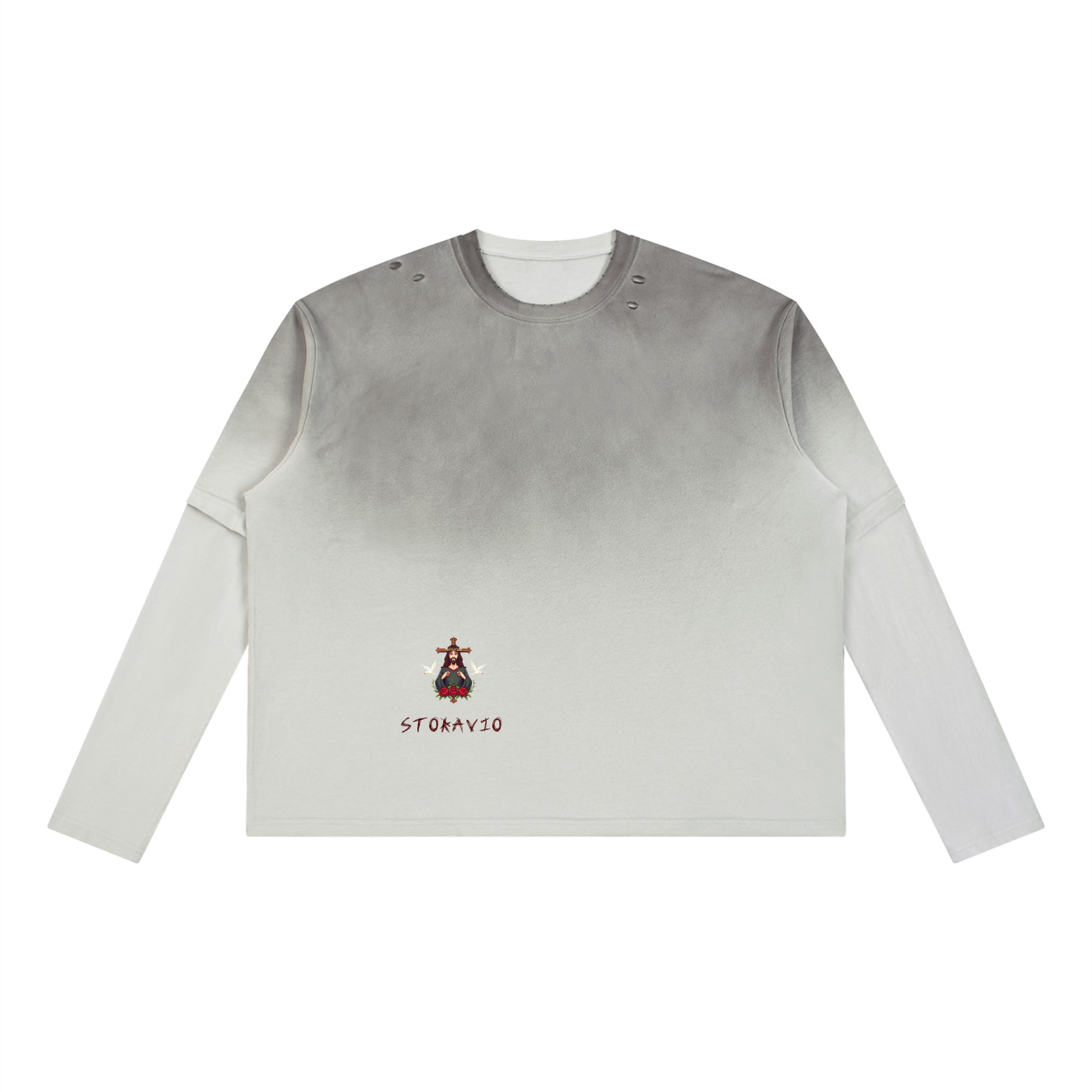 Storavio Unisex Vintage Wash Layered T-Shirt