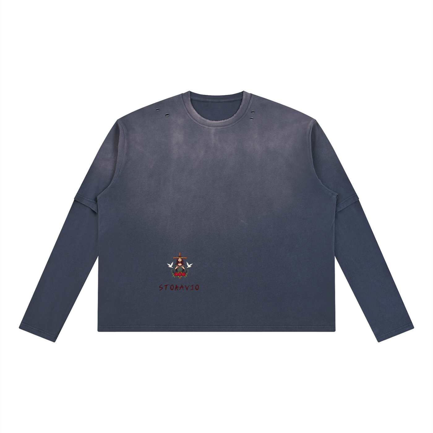 Storavio Unisex Vintage Wash Layered T-Shirt