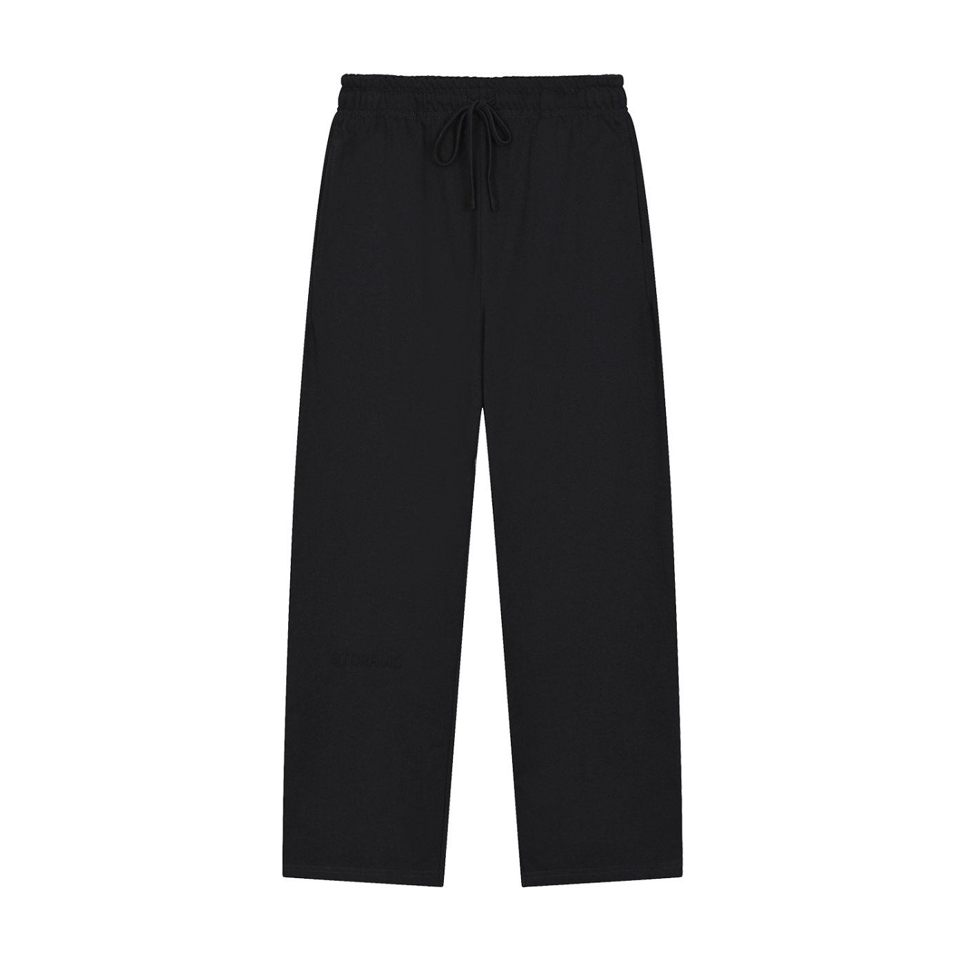 Storavio Solid Color Straight-Leg Sweatpants (Oat Gray)