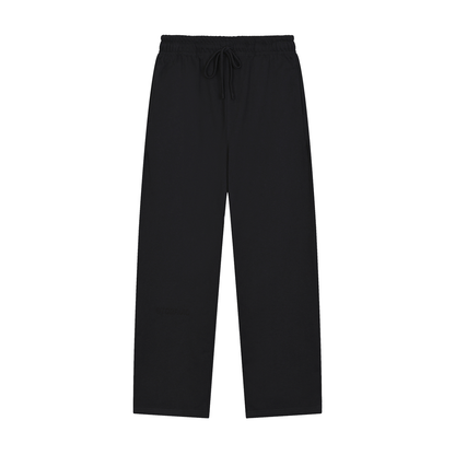 Storavio Solid Color Straight-Leg Sweatpants (Oat Gray)