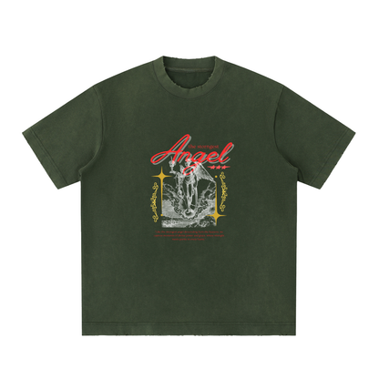 Heavyweight Vintage Washed Frayed T-Shirt