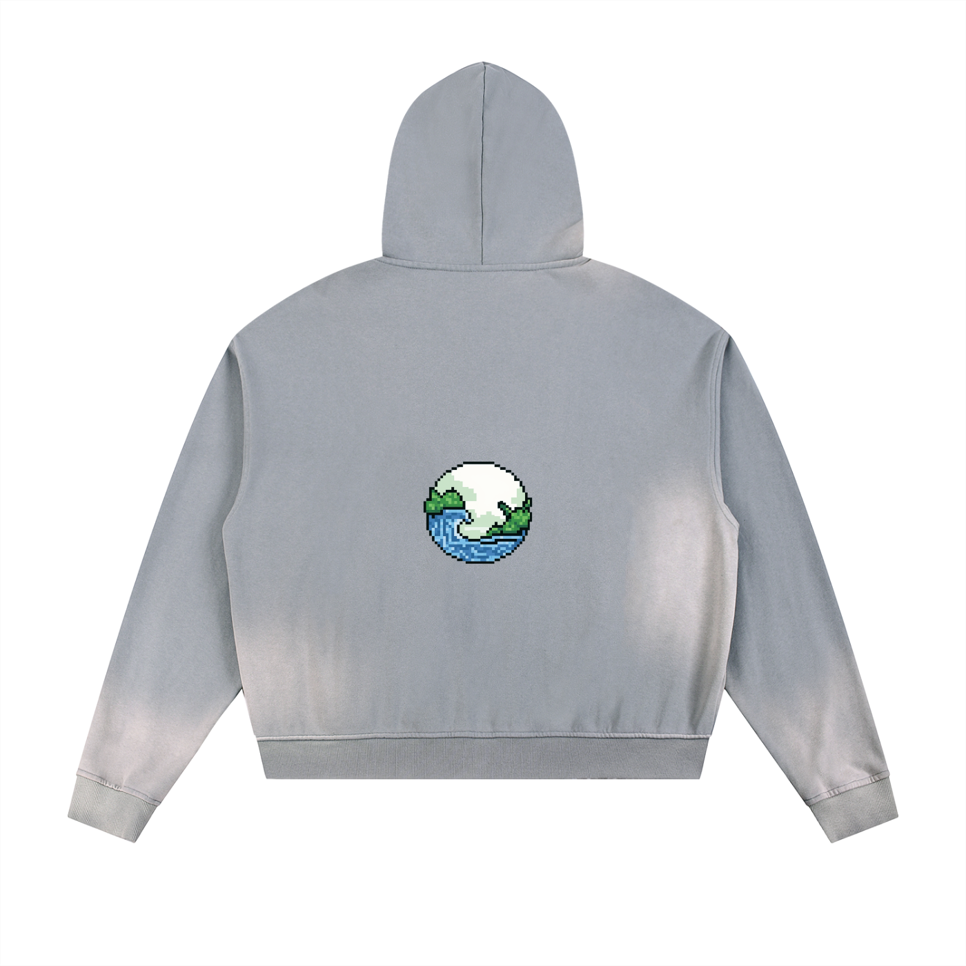 Storavio Sun-Fade Frayed Zip Hoodie