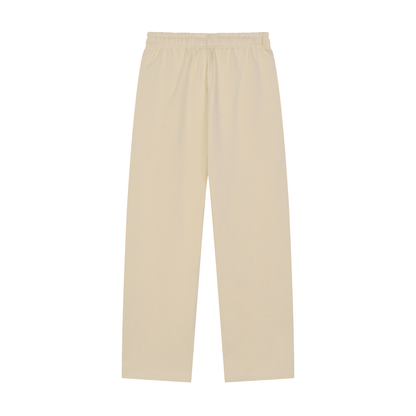 Storavio Solid Color Straight-Leg Sweatpants (Oat Gray)