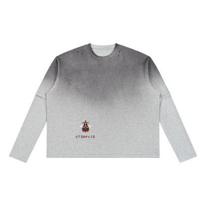 Storavio Unisex Vintage Wash Layered T-Shirt
