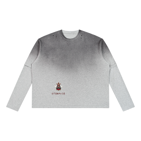 Storavio Unisex Vintage Wash Layered T-Shirt