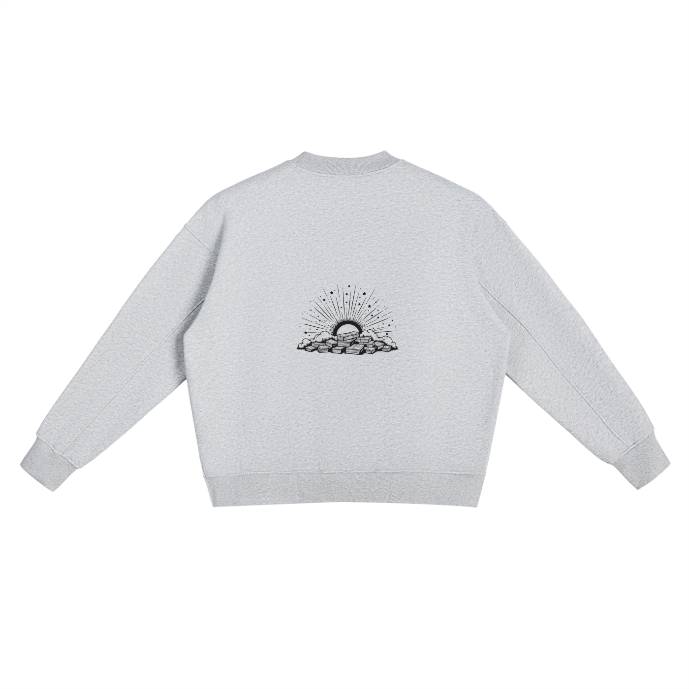 Storavio Fleece Side Slit Crewneck Sweatshirt