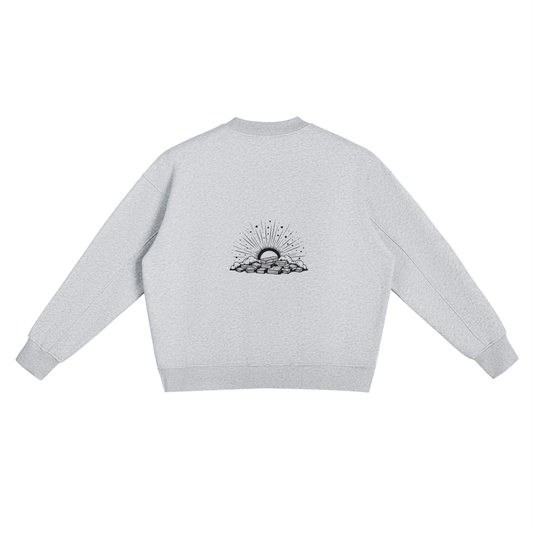 Storavio Fleece Side Slit Crewneck Sweatshirt