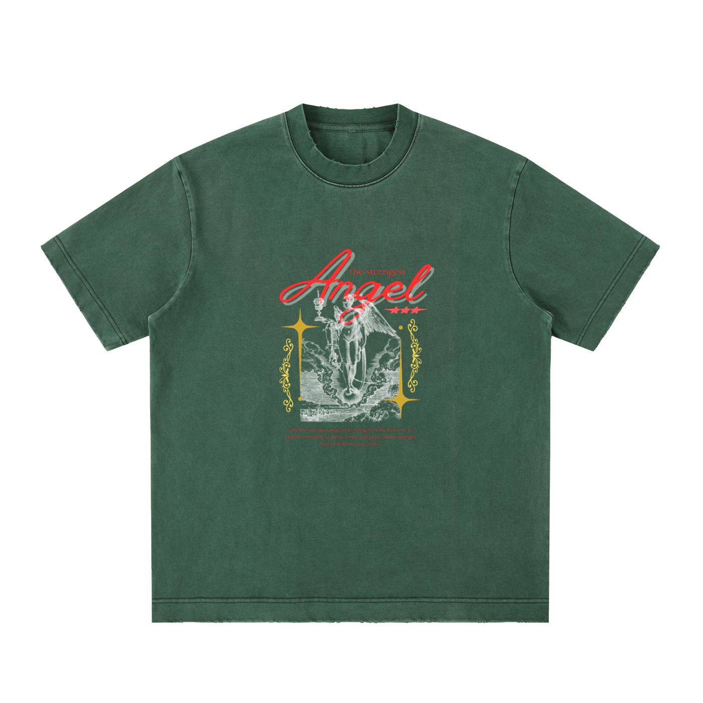 Heavyweight Vintage Washed Frayed T-Shirt