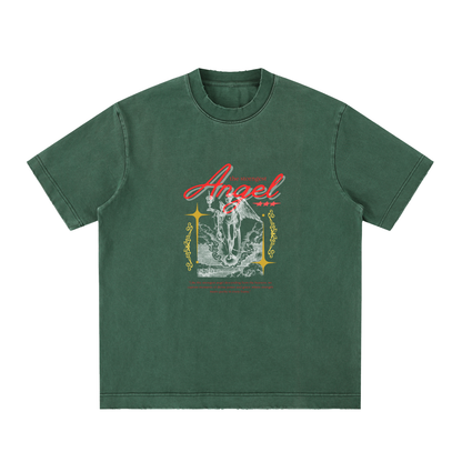 Heavyweight Vintage Washed Frayed T-Shirt