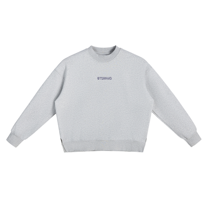 Storavio Fleece Side Slit Crewneck Sweatshirt
