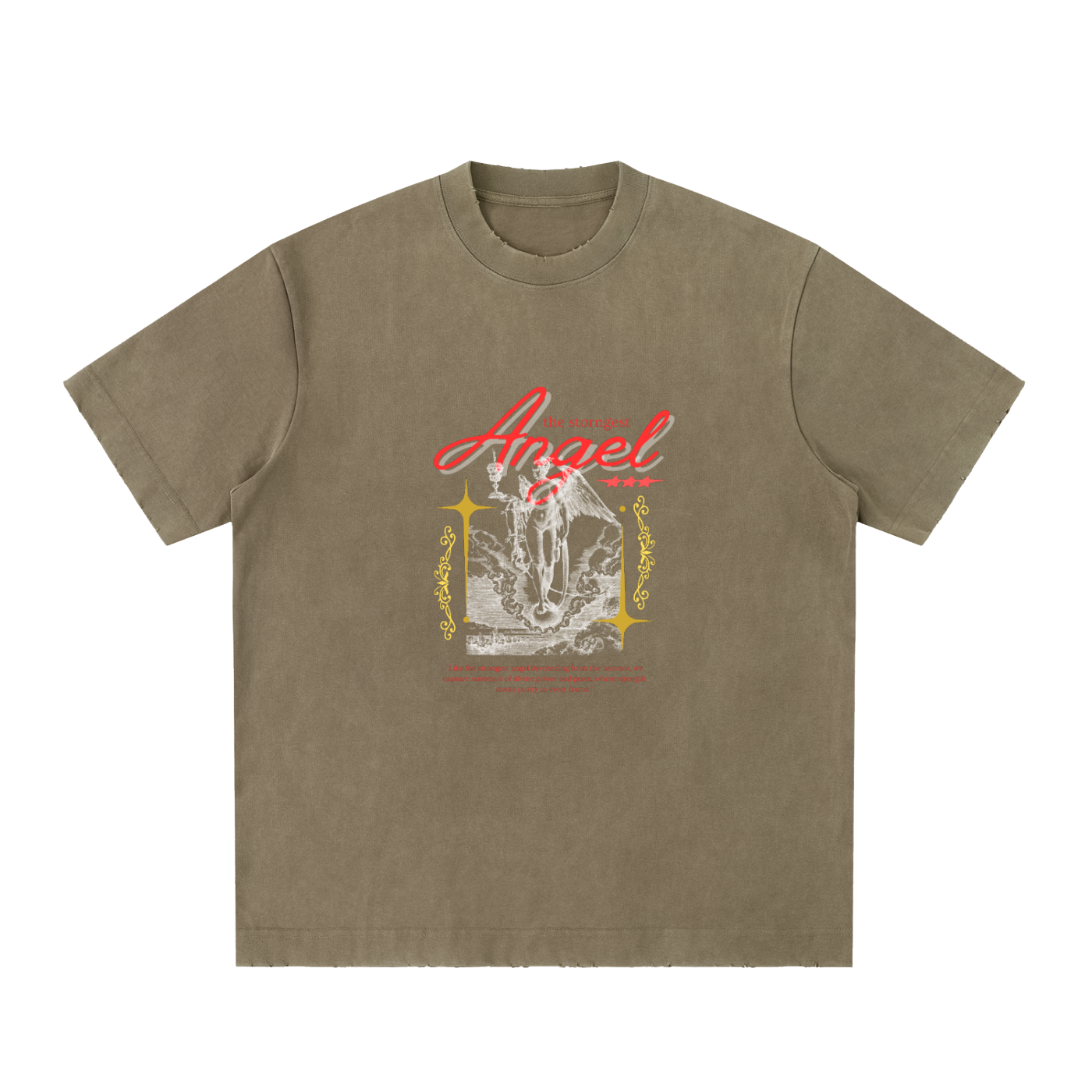 Heavyweight Vintage Washed Frayed T-Shirt