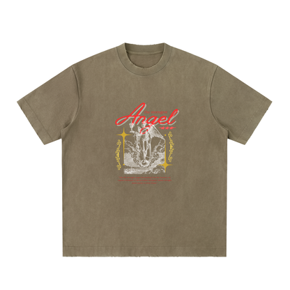 Heavyweight Vintage Washed Frayed T-Shirt