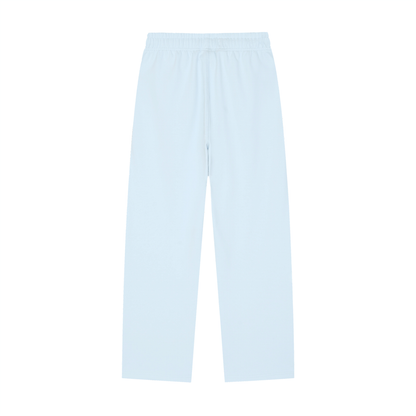 Storavio Solid Color Straight-Leg Sweatpants (Oat Gray)