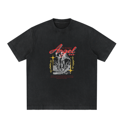 Heavyweight Vintage Washed Frayed T-Shirt
