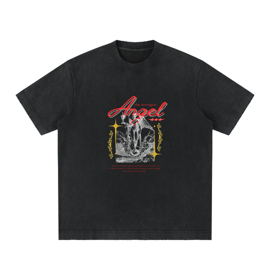 Heavyweight Vintage Washed Frayed T-Shirt