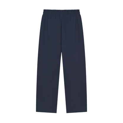 Storavio Solid Color Straight-Leg Sweatpants (Oat Gray)