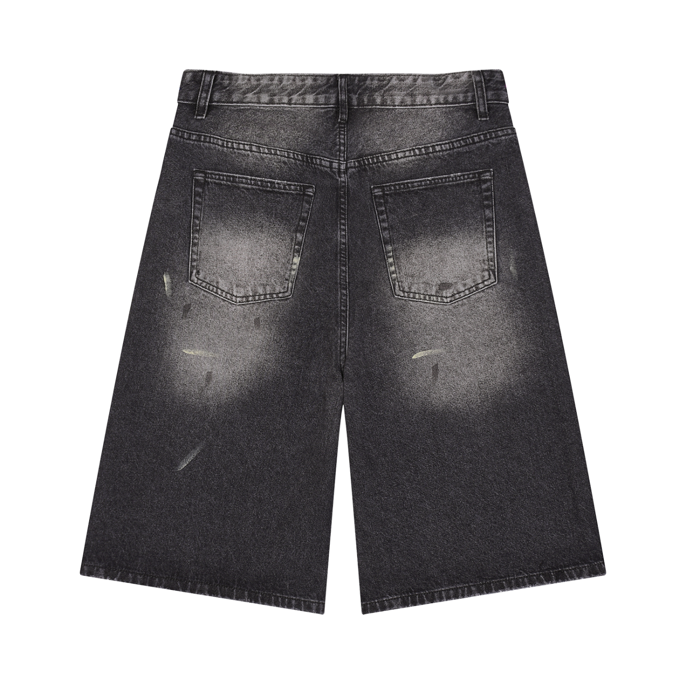 Storavio Men's Vintage Wash Wide Leg Denim Shorts