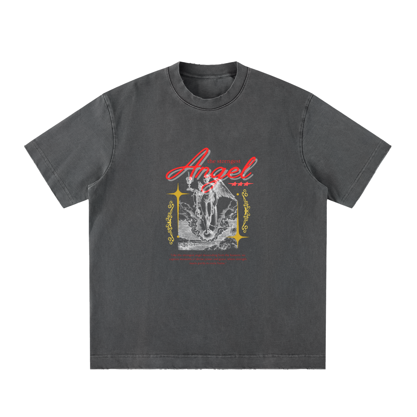Heavyweight Vintage Washed Frayed T-Shirt