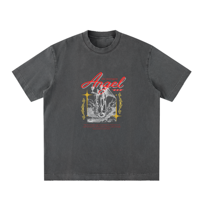 Heavyweight Vintage Washed Frayed T-Shirt