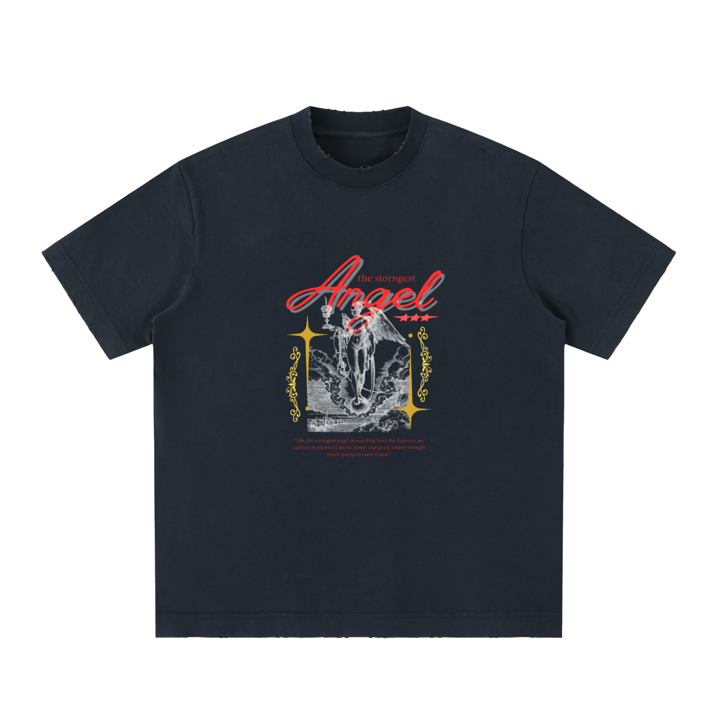Heavyweight Vintage Washed Frayed T-Shirt