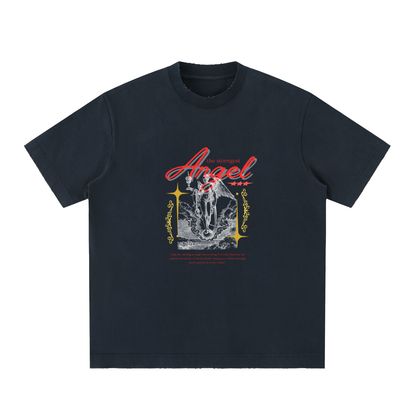 Heavyweight Vintage Washed Frayed T-Shirt