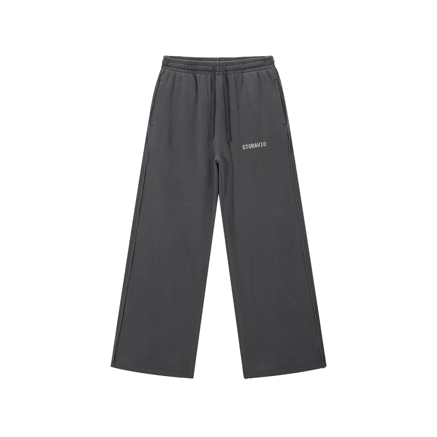 Storavio Snow Washed Raw Edge Sweatpants
