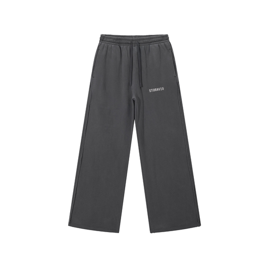Storavio Snow Washed Raw Edge Sweatpants