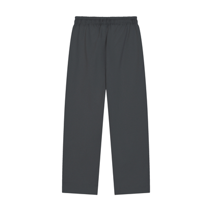 Storavio Solid Color Straight-Leg Sweatpants (Oat Gray)