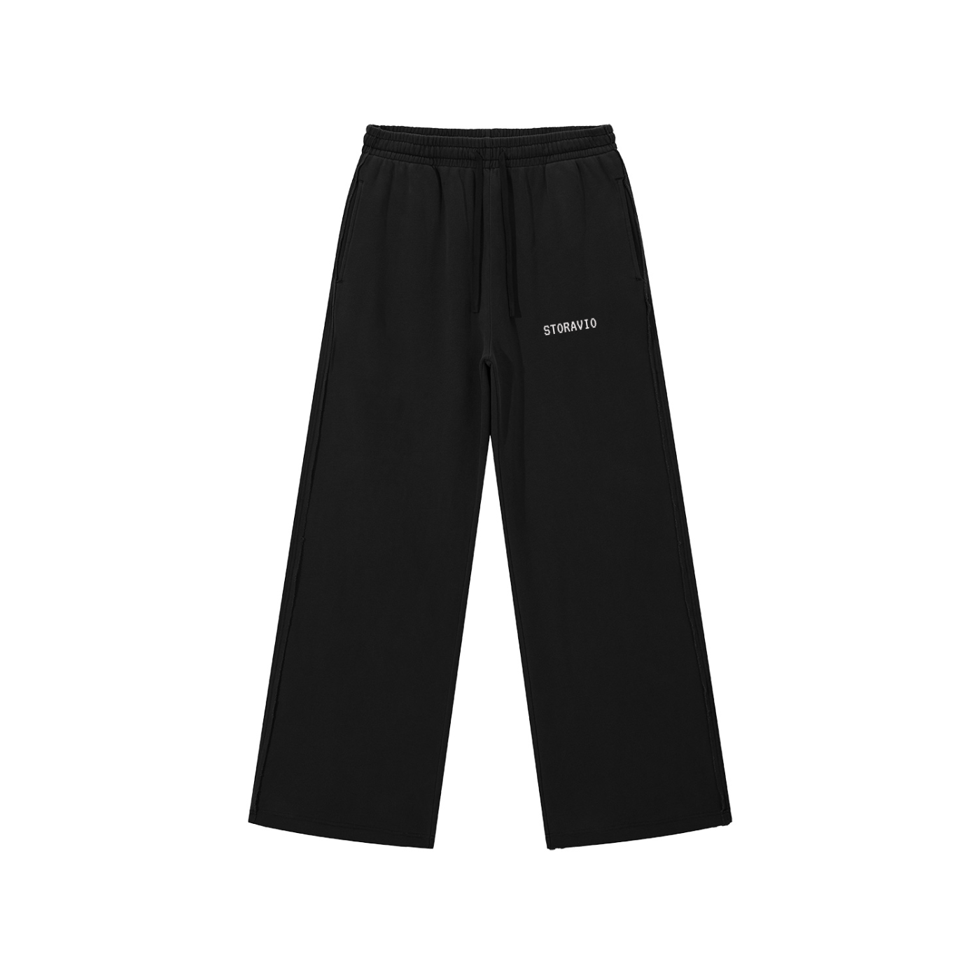 Storavio Snow Washed Raw Edge Sweatpants