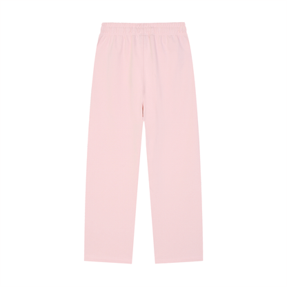 Storavio Solid Color Straight-Leg Sweatpants (Oat Gray)